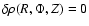 $\delta \rho(R,\Phi,Z)=0$