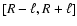 $[R-\ell, R+\ell]$