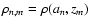 $\rho_{n,m} = \rho(a_n,z_m)$