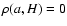 $\rho(a,H)=0$