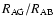 $R_{\rm AG}/R_{\rm AB}$