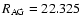 $R_{\rm AG} = 22.325$