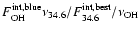 $F^{\rm int,blue}_{\rm OH}\nu_{34.6}/F^{\rm int,best}_{34.6}/\nu_{\rm OH}$