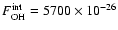 $F^{\rm int}_{\rm OH}=5700\times10^{-26}$