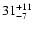 $\rm 31^{+11}_{-7}$