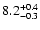 $\rm 8.2^{+0.4}_{-0.3} $
