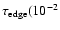 $\tau_{\rm edge} (10^{-2}$