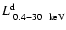 $L_{~0.4-30~{\rm ~keV}}^{\rm d}$