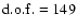 $\rm d.o.f. = 149$
