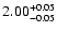 $\rm 2.00^{+0.05}_{-0.05}$