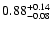 $\rm0.88^{+0.14}_{-0.08}$