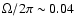 ${\Omega/2\pi}\sim 0.04$