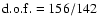 $\rm d.o.f. = 156/142$