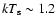 $kT_{\rm s}\sim 1.2$