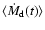 $\langle \dot{M}_{\rm d}(t)\rangle$