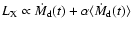 $L_{\rm X} \propto \dot{M}_{\rm d}(t) + \alpha \langle \dot{M}_{\rm d}(t) \rangle$