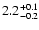 $\rm 2.2^{+0.1}_{-0.2}$