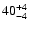 $\rm 40^{+4}_{-4}$