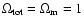 $\Omega_{\rm tot} = \Omega_{\rm m} = 1$