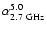 $\alpha^{5.0}_{\rm 2.7~GHz}$