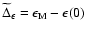 $\widetilde{\Delta}_\epsilon = \epsilon_{\rm M} - \epsilon(0)$
