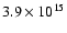 $3.9\times10^{15}$