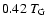 $0.42~T_{{\rm G}}$