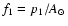 $f_1=p_1/A_{{\rm\scriptsize\hbox{$\odot$ }}}$