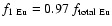 $f_{1~{\rm Eu}}=0.97~f_{{\rm total~Eu}}$
