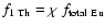 $f_{1~{\rm Th}}=\chi~f_{{\rm total~Eu}}$