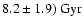 $8.2\pm1.9)~{\rm Gyr}$