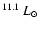 $^{11.1}~L_{\odot}$