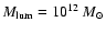 $M_{\rm lum}=10^{12}~M_{\odot}$