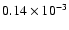 $0.14\times10^{-3}$