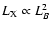 $L_{\rm X} \propto L_B^2$