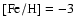 $\rm [Fe/H]=-3$