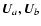 $\vec{U}_a, \vec{U}_b$