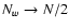 $N_w \rightarrow N/2$