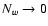 $N_w \rightarrow 0$