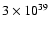 $3 \times 10^{39}$