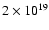 $2 \times 10^{19}$