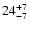 $\rm 24^{+7}_{-7}$