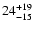 $\rm 24^{+19}_{-15}$