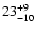 $\rm 23^{+9}_{-10}$