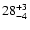 $\rm 28^{+3}_{-4}$