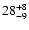 $\rm 28^{+8}_{-9}$