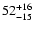 $\rm 52^{+16}_{-15}$