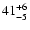 $\rm 41^{+6}_{-5}$