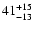 $\rm 41^{+15}_{-13}$