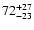 $\rm 72^{+27}_{-23}$